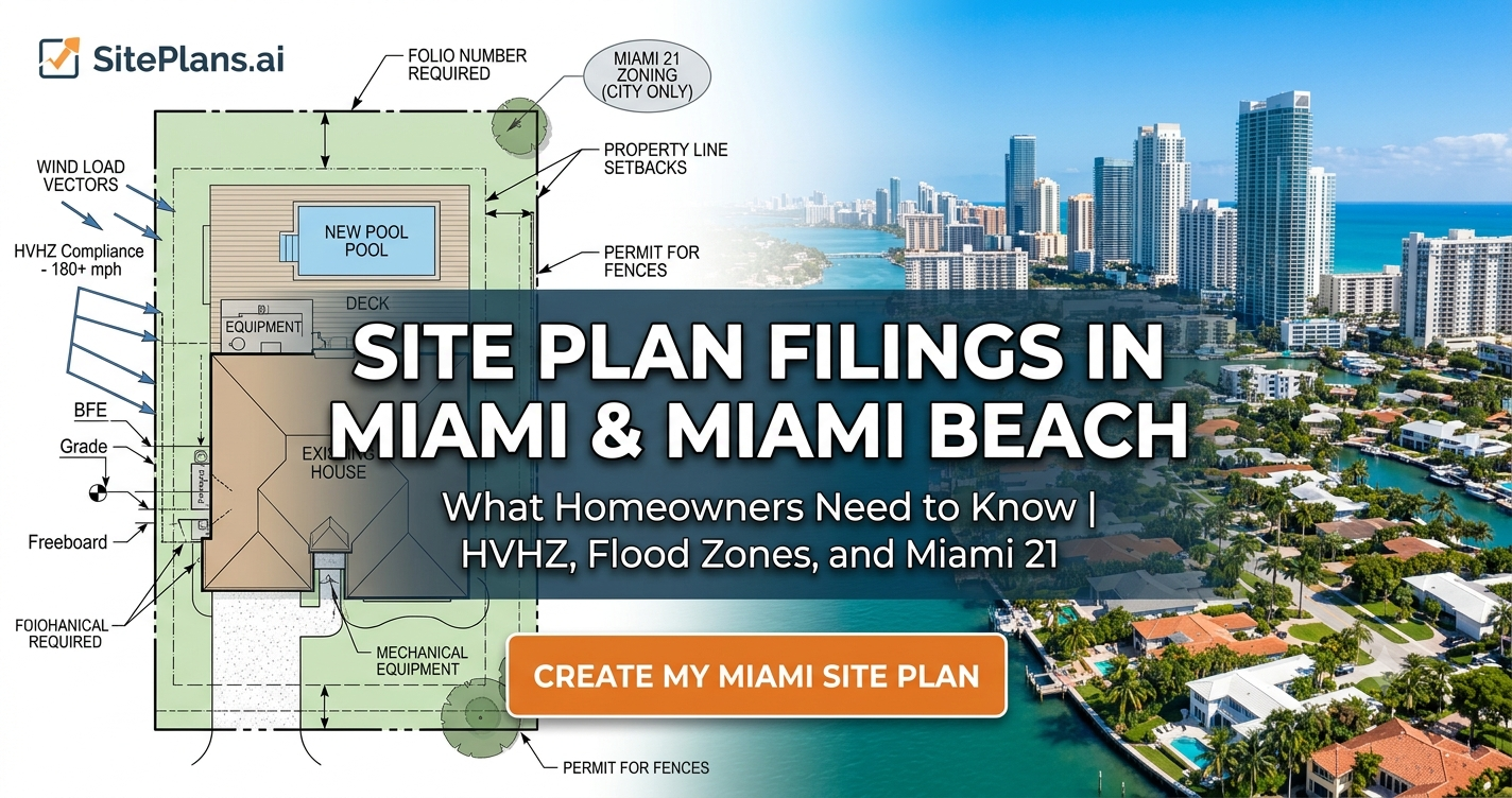Miami site plan filing requirements Miami and Miami Beach site plan filing requirements for homeowners