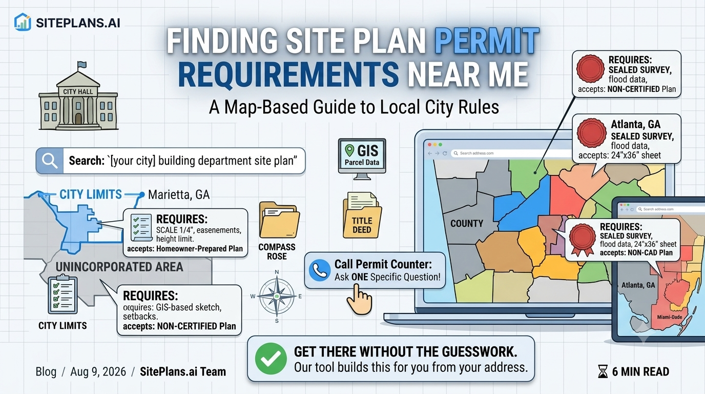 How to find site plan requirements from your local building department